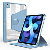Apple iPad 10.9 2022 (10.Nesil) Uyumlu Tablet Kılıfı Nayn Dönebilen Standlı Kılıf Mavi Açık
