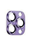 Apple iPhone 14 Pro Max Uyumlu CL-03 Kamera Lens Koruyucu Derin Mor