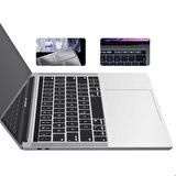 Apple Macbook 13'3 Pro 2020 A2338 Klavye Koruyucu Şeffaf Silikon Ped