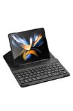Samsung Galaxy Z Fold 3 Uyumlu Kılıf Standlı Bluetooth Klavyeli Kıpta Keyboard Set Kılıf