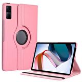 Xiaomi Redmi Pad Uyumlu Tablet Kılıfı 360 Dönebilen Standlı Katlanabilir Kılıf Pembe