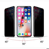 Apple iPhone X Uyumlu Rika Premium Privacy Temperli Cam Ekran Koruyucu