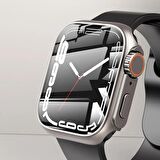 Apple Watch 44 Mm Uyumlu - Watch Ultra 49 Mm Dönüştürücü Kasa & Ekran Koruyucu Tam Koruma Kapak