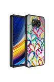 Xiaomi Poco X3 Uyumlu Kılıf Aynalı Desenli Kamera Korumalı Parlak Mirror Kapak Kalp