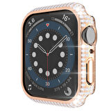 Apple Watch 41 Mm Uyumlu Ekran Koruyucu & Kasa Korumalı Taşlı Luxury Şık Tasarım Koruyucu Rose Gold