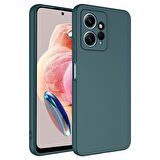 Xiaomi Redmi Note 12 4G Uyumlu Kılıf Mara Lansman Kapak Koyu Yeşil