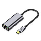 QG04 Type-C to RJ45 Ethernet Dönüştürücü Kablo 1024Mbps 22cm