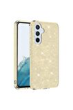 Samsung Galaxy A54 Uyumlu Kılıf Shining Silikon Gold