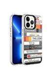 Apple iPhone 13 Pro Max Uyumlu Kılıf Desenli Silver Sert Kapak Mottolar