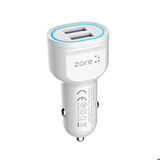 CC-01 Hızlı Şarj Özellikli LED Işıklı Dual USB Araç Şarj Başlığı 18W