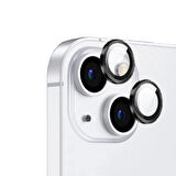 Apple iPhone 15 Plus Uyumlu CL-12 Premium Safir Parmak İzi Bırakmayan Anti-Reflective Kamera Lens Koruyucu Siyah