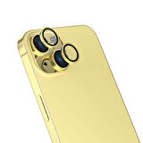 Apple iPhone 15 Uyumlu CL-13 Kamera Lens Koruyucu Sarı
