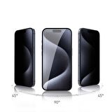 Apple iPhone 15 Pro Max Uyumlu Rika Premium Privacy Temperli Cam Ekran Koruyucu