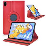 Huawei Honor Pad X9 11.5' Uyumlu Tablet Kılıfı 360 Dönebilen Standlı Kılıf Kırmızı