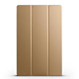 Samsung Galaxy Tab S9 Plus Uyumlu Tablet Kılıfı Smart Cover Standlı Akıllı Kılıf Gold