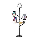 Professional Live Stream Işıklı Telefon Tutucu Ring Light