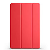 Samsung Galaxy Tab A9 Uyumlu Tablet Kılıfı Smart Cover Standlı Akıllı Kılıf Kırmızı