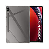 Samsung Galaxy Tab S9 FE Plus Uyumlu Tablet Kılıfı Şeffaf Süper Silikon Kapak