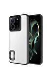 Xiaomi Mi 13T Uyumlu Kılıf Kamera Korumalı Logo Gösteren Omega Kapak Siyah