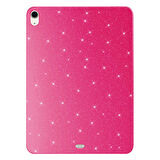 Apple iPad 10.9 2022 (10.Nesil) Uyumlu Tablet Kılıfı Koton Case Simli Parlak Kapak Pembe Koyu