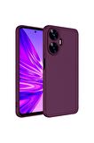 Realme C55 Uyumlu Kılıf Mara Lansman Kapak Koyu Mor