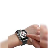 Apple Watch 45 Mm Uyumlu Kasa Ve Ekran Koruyucu Sert Silikon Renkli 360 Sert Pc Klasik Gard 01 Şeffaf