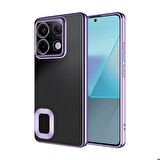 Xiaomi Redmi Note 13 Pro 4G Uyumlu Kılıf Kamera Korumalı Logo Gösteren Omega Kapak Lila