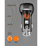 Araç Şarj Cihazı C503Q Lightning Hızlı Şarj Özellikli 36 W 2 USB - QC 3.0 Akıllı Metal Şarj Başlığı