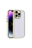 Apple iPhone 14 Pro Max Uyumlu Kılıf Kamera Korumalı Renkli Kenar ve Çerçeve Tasarımlı Vitamin Kapak Yeşil