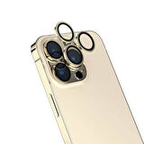 Apple iPhone 16 Pro Zore CL-15 Parmak İzi Bırakmayan Anti-Reflective Kamera Lens Koruyucu Gold
