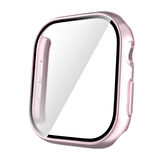 Apple Watch 10 46mm Sert PC Kasa ve Ekran Koruyucu Zore Watch Gard 35 Pembe Koyu