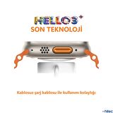 Global Hello 3 Watch Ultra Amoled Ekran Android İos HarmonyOs Uyumlu Akıllı Saat Siyah WNE0897
