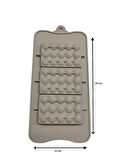 SİLİKON ÇİKOLATA KALIBI KARE 21*11 CM