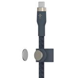 Global BOOST Pro Flex Apple MFI Lisanslı Type-C to Lightning (3m) Fast Şarj Mıknatıslı Örgülü Kablo Siyah WNE1046