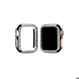 Apple Watch 42 Mm Uyumlu Kasa Koruyucu Taşlı Renkli Sert Pc 360 Tam Koruma Ekran Koruyucu Gard 05 Siyah