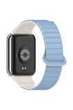 Xiaomi Redmi Watch 4 Uyumlu Kordon Silikon Baklalı Esnek Yumuşak Kayış KRD-105 Mavi-Starlight