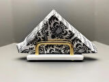 Doğal Mermer Peçetelik Gold / Gümüş MRM0033