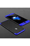 Apple iPhone 5 Uyumlu Kılıf Zore Ays Kapak Siyah-Mavi