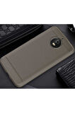 Lenovo Moto E4 Plus Uyumlu Kılıf Zore Room Silikon Kapak Gri