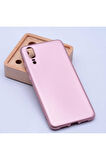 Huawei P20 Uyumlu Kılıf Zore Premier Silikon Kapak Rose Gold