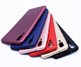Huawei P20 Uyumlu Kılıf Zore Premier Silikon Kapak Mürdüm