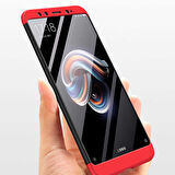 Xiaomi Redmi Note 5 Pro Uyumlu Kılıf Zore Ays Kapak Siyah-Kırmızı