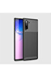 Samsung Galaxy Note 10 Uyumlu Kılıf Zore Negro Silikon Kapak Siyah