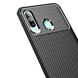 Samsung Galaxy A20S Uyumlu Kılıf Zore Negro Silikon Kapak Kahverengi