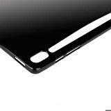 Samsung Galaxy Tab S6 T860 Uyumlu Kılıf Zore Tablet Süper Silikon Kapak Siyah