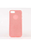 Apple iPhone 5 Uyumlu Kılıf Zore Shining Silikon Pembe