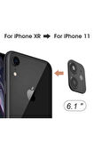 Apple iPhone XR Uyumlu Zore CP-03 iPhone 11 Kamera Lens Dönüştürücü Siyah