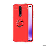 Xiaomi Poco X2 Uyumlu Kılıf Zore Ravel Silikon Kapak Siyah-Kırmızı