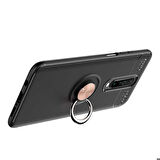 Xiaomi Poco X2 Uyumlu Kılıf Zore Ravel Silikon Kapak Siyah-Kırmızı