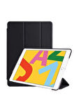 Apple iPad 10.2 (8.Nesil) Uyumlu Zore Smart Cover Standlı 1-1 Kılıf Siyah
